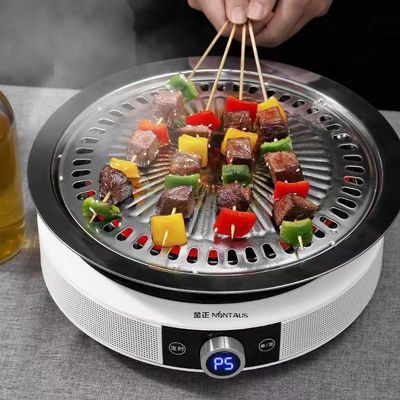 Inductiekookplaat 3500W Zwartgoud Keramische glazen plaat Single Burner voor het koken