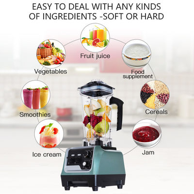 Commerciële smoothie-mixer van 4500 W met slagknop en 2 liter capaciteit