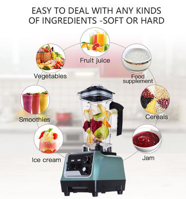 Commerciële smoothie-mixer van 4500 W met slagknop en 2 liter capaciteit