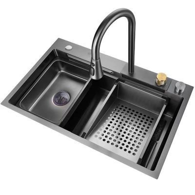 Stijlvolle Trend Nano SUS Countertop Undermount Boerderij Keramische Waterval Keukenkraan