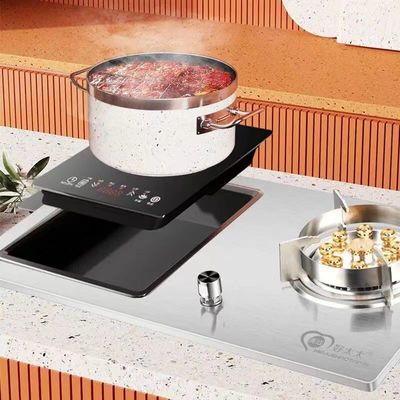 2 Brander gehard glas gas kookplaat opvouwbare brander voor desktop ingebedde installatie