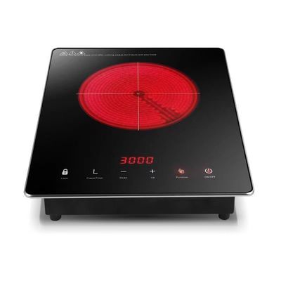 220V vierkante commerciële inductieoven 2000w met piezoelektrische keramische ontsteking