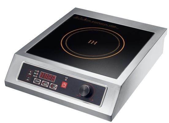 220V vierkante commerciële inductieoven 2000w met piezoelektrische keramische ontsteking