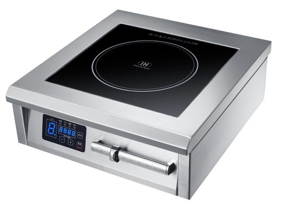220V vierkante commerciële inductieoven 2000w met piezoelektrische keramische ontsteking