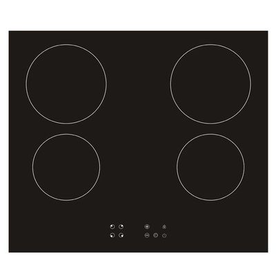 4 Brander Zwarte inductiepoeder met extractie DIAMOND 60 Made in Italy Design