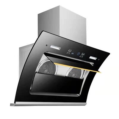 Muurmontage Keuken Island Range Hood met topzuiging en 2*1,5W LED lamp