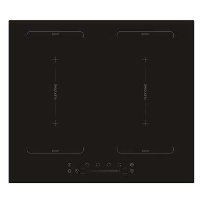 4 Brander Zwarte inductiepoeder met extractie DIAMOND 60 Made in Italy Design
