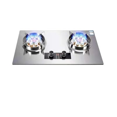 220v Flippable Gas Cooker Stove met 2 Brander Desktop Embedded Type Keuken Kook