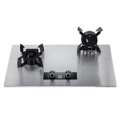NO Private Mold Gas Cooker Electronic Ignition Double Burner Gas Hub voor keukenapparaat