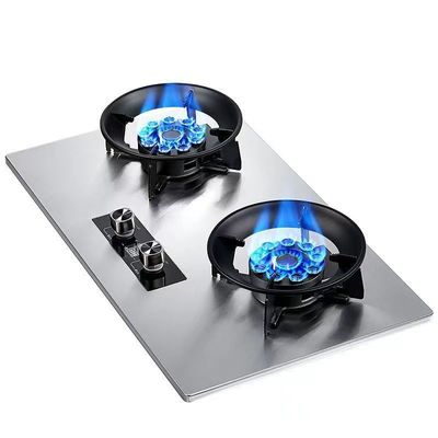 NO Private Mold Gas Cooker Electronic Ignition Double Burner Gas Hub voor keukenapparaat