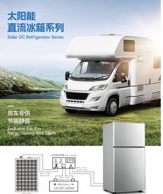 425*445*1080 Afmetingen Zonne-energie Verticale Twin Home koelkast Vrieskas Multifunctioneel