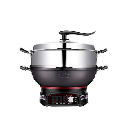 Niet-klevende coating elektrische wok voor huishouden 220V frituren en roeren
