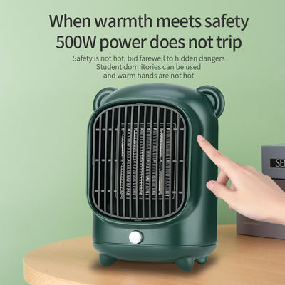 500W PTC keramische elektrische ventilator draagbare slimme persoonlijke mini retro ruimteverwarmer met CE