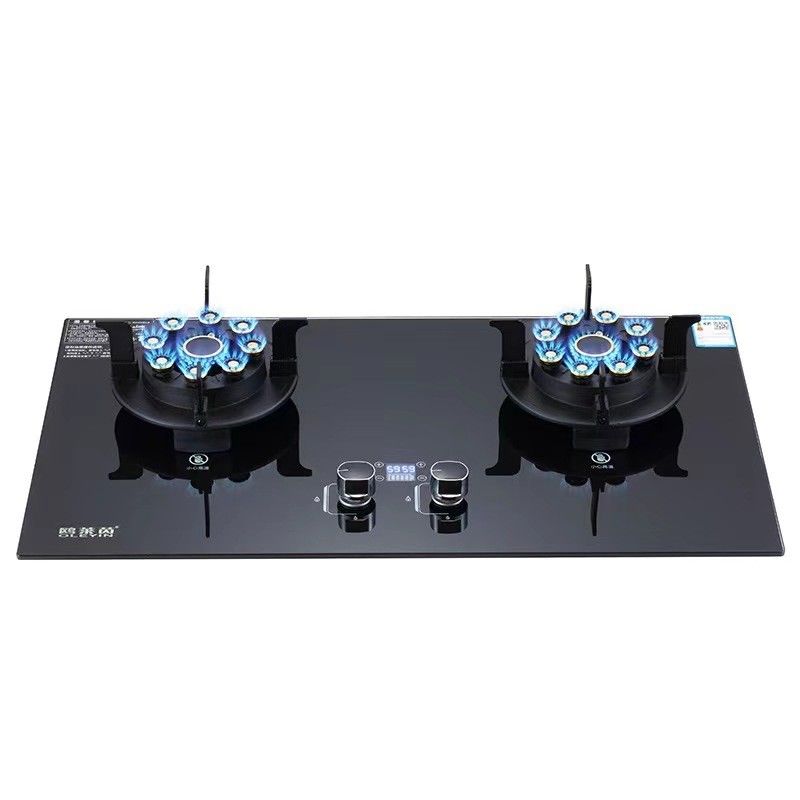 NO Private Mold Gas Cooker Electronic Ignition Double Burner Gas Hub voor keukenapparaat