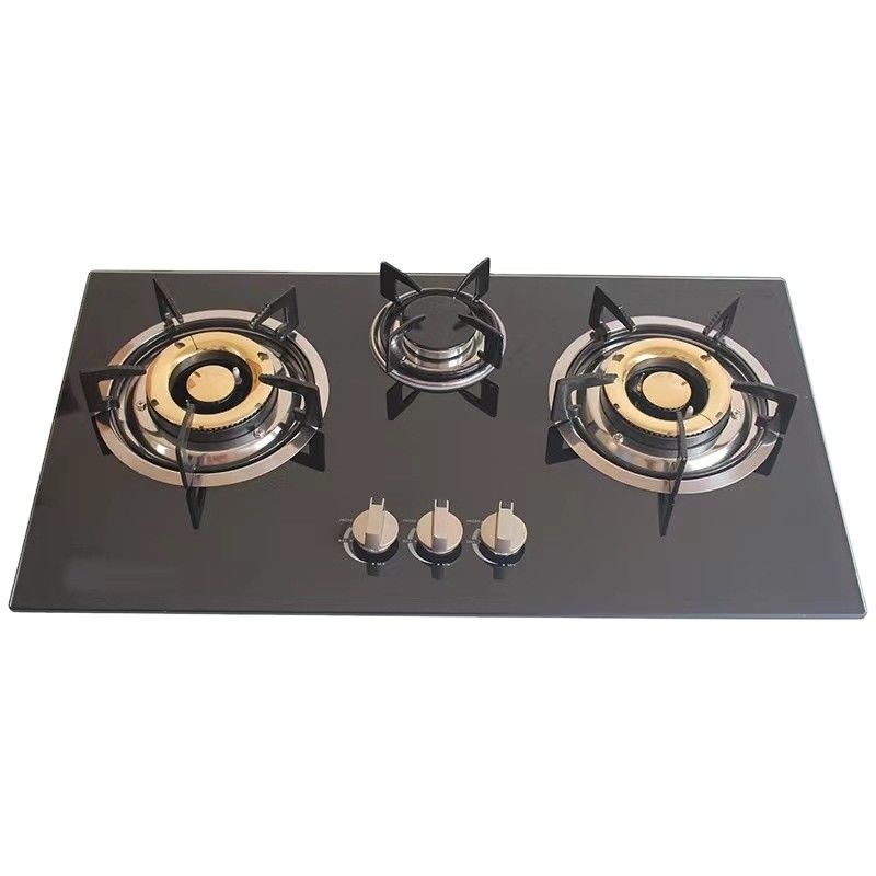 Geen privé-schimmel gas kookplaten 3 brander Home Commerciële blauwe beste vlam kachel Stand Wok