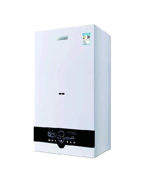 Wand gemonteerd 28 kW gas waterverwarmer voor 140-160 vierkante meter dubbele gebalanceerde rook